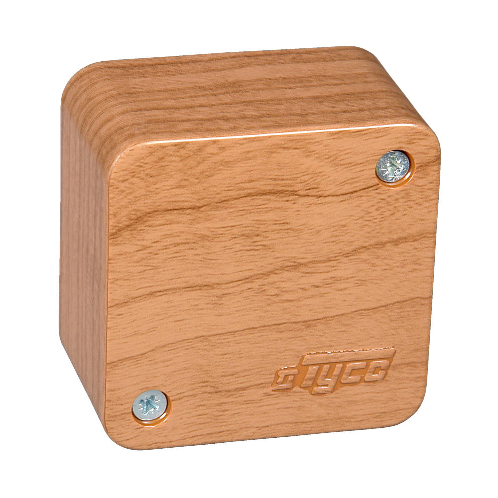 65002-08М Тусо Коробка распаячная о/п, 55х55х32мм (2 клеммника,дуб на темной основе)