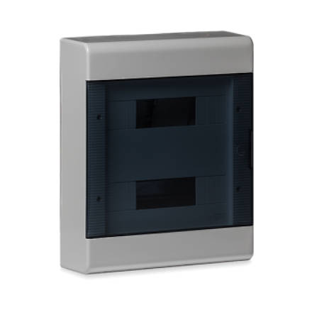 68324СП Тусо.Щиток о/п на 24 мод. с двер. 370х302х95мм (серый с прозрачной дверцей)