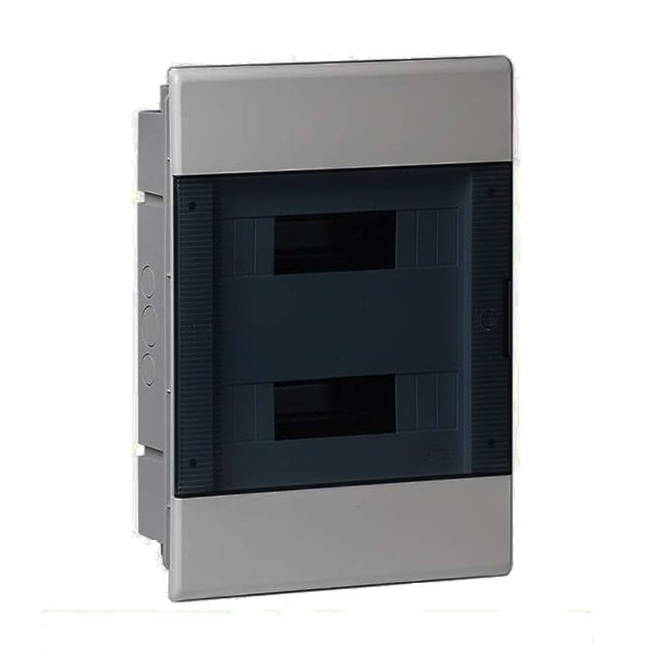 68124СП Тусо Щиток с/п на 24 мод. с двер. 415х299х103мм (серый с прозрачной дверцей)