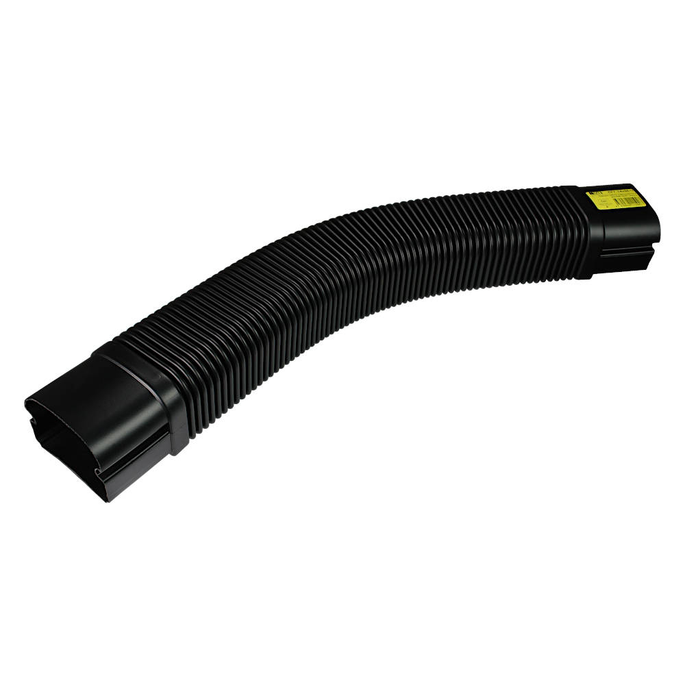 Поворот гибкий гофрированный для РКК-74х55 ЧЕРНЫЙ